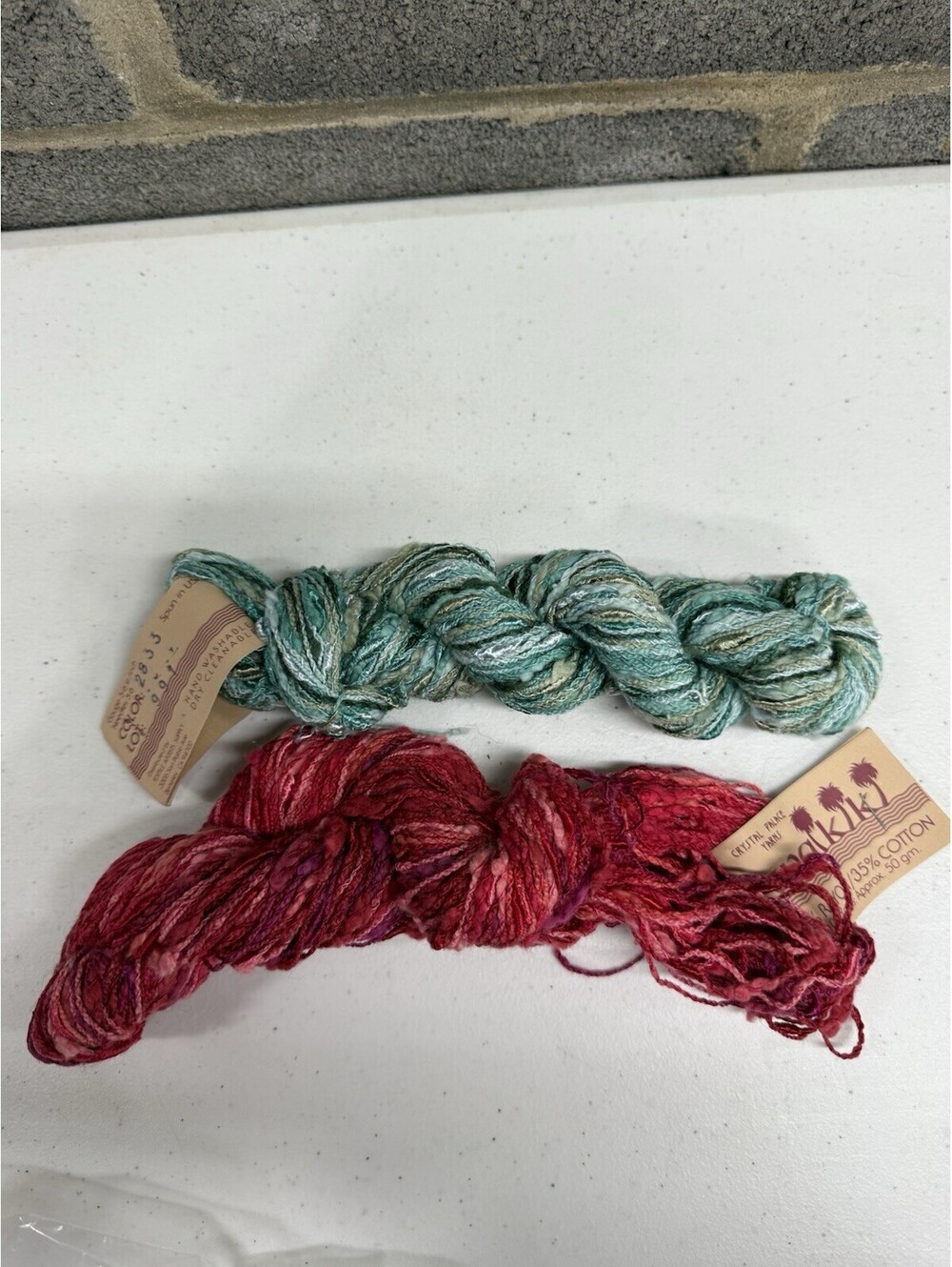 Crystal Palace Yarn ‘Waikiki’ Rayon/Cotton Yarn Color 2842&2833 - 2 Skein Lot